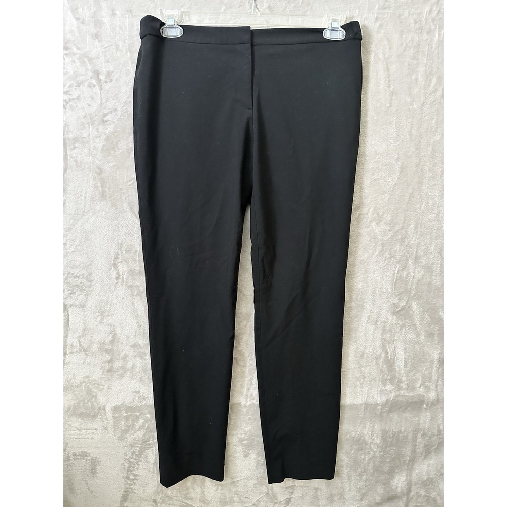 Calvin Klein Pants Womens Size 6 Black Slim Fit Ankle Length Zip Fly Button Snap